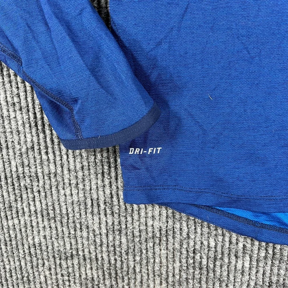 Nike Pullover Wool Shirt Mens Small Blue‎ Long Sleeve 1/4 Zip Running Workout